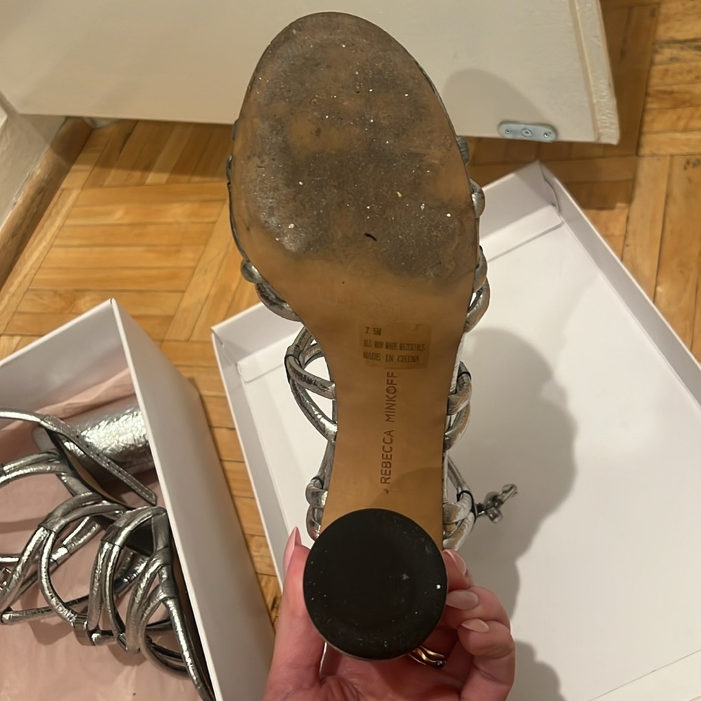 REBECCA MINKOFF
Apolline Metallic Strappy Sandals - Picture 7 of 15